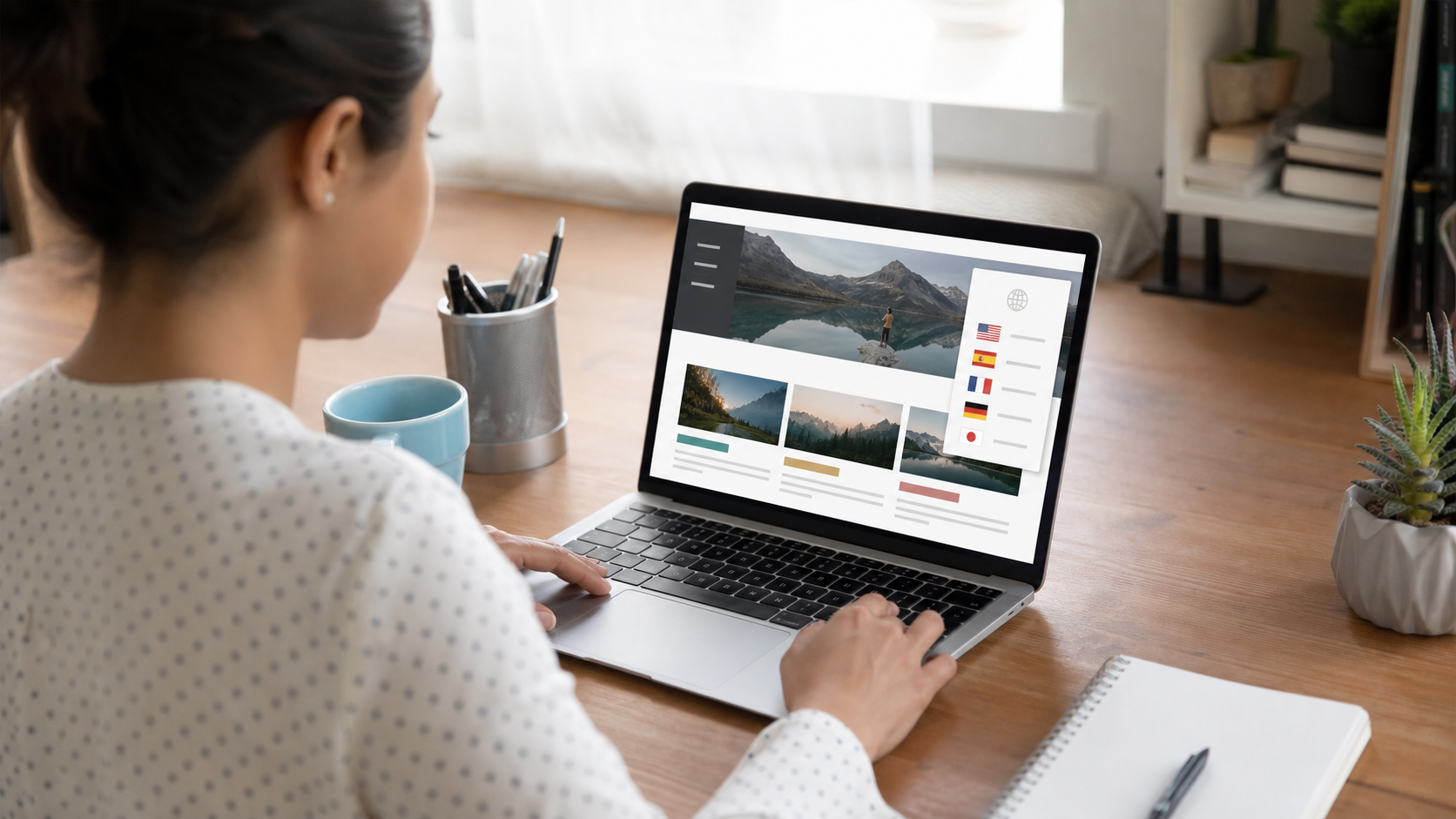 Small website owner preparing a multilingual WordPress site
